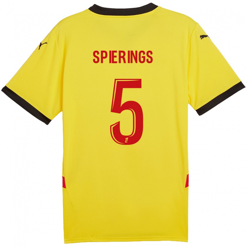 Kandiny Heren Stijn Spierings #5 Geel Rood Thuisshirt Thuistenue 2024/25 T-Shirt