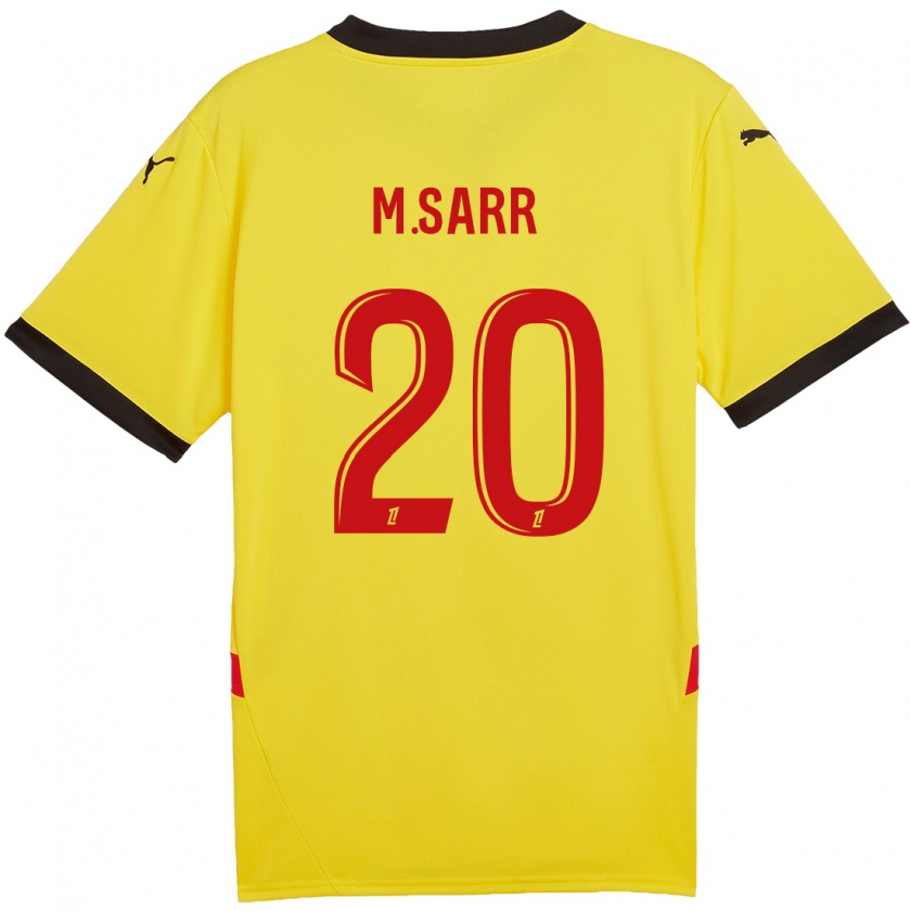 Kandiny Uomo Maglia Malang Sarr #20 Giallo Rosso Kit Gara Home 2024/25 Maglietta