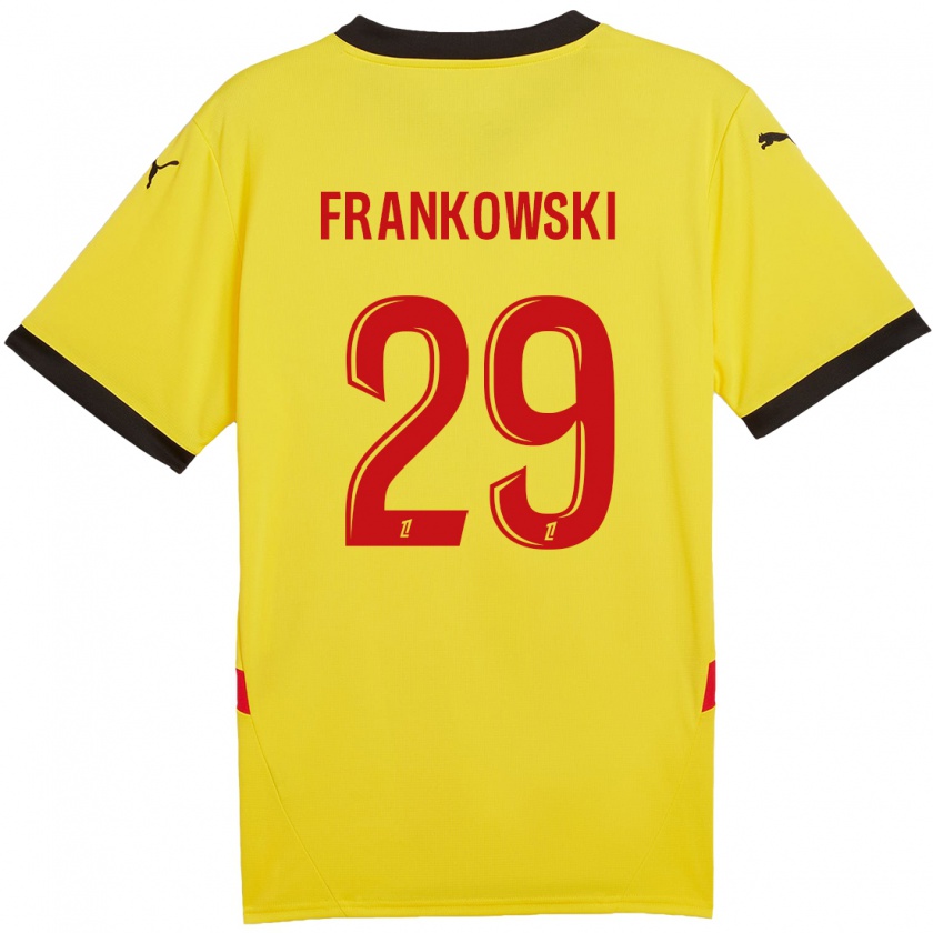 Kandiny Heren Przemyslaw Frankowski #29 Geel Rood Thuisshirt Thuistenue 2024/25 T-Shirt België