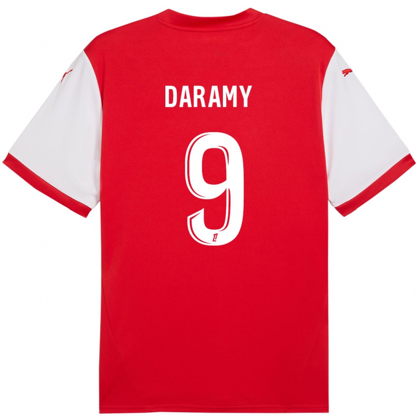 Kandiny Uomo Maglia Mohamed Daramy #9 Rosso Bianco Kit Gara Home 2024/25 Maglietta