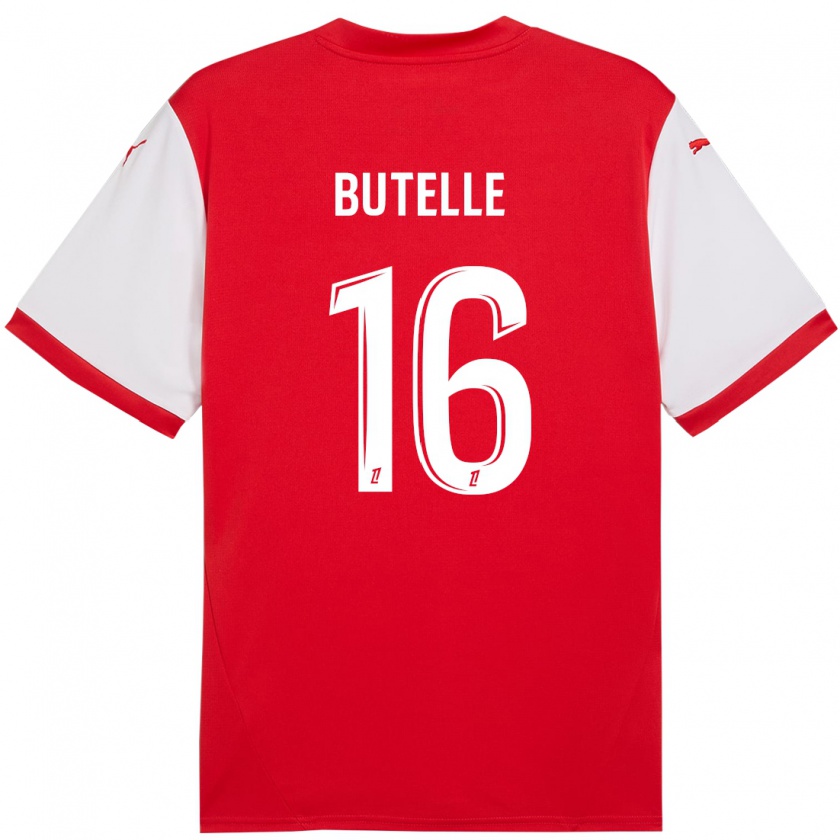 Kandiny Hombre Camiseta Ludovic Butelle #16 Rojo Blanco 1ª Equipación 2024/25 La Camisa