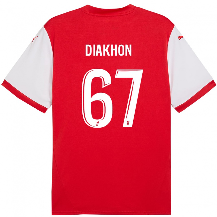 Kandiny Heren Mamadou Diakhon #67 Rood Wit Thuisshirt Thuistenue 2024/25 T-Shirt