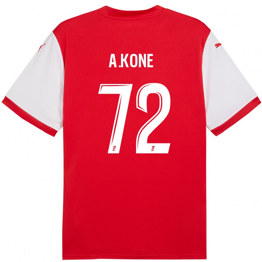 Kandiny Heren Amadou Koné #72 Rood Wit Thuisshirt Thuistenue 2024/25 T-Shirt België