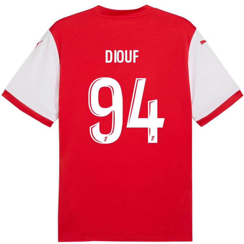 Kandiny Herren Yehvann Diouf #94 Rot Weiß Heimtrikot Trikot 2024/25 T-Shirt Österreich