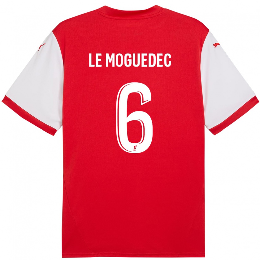 Kandiny Heren Anaële Le Moguédec #6 Rood Wit Thuisshirt Thuistenue 2024/25 T-Shirt