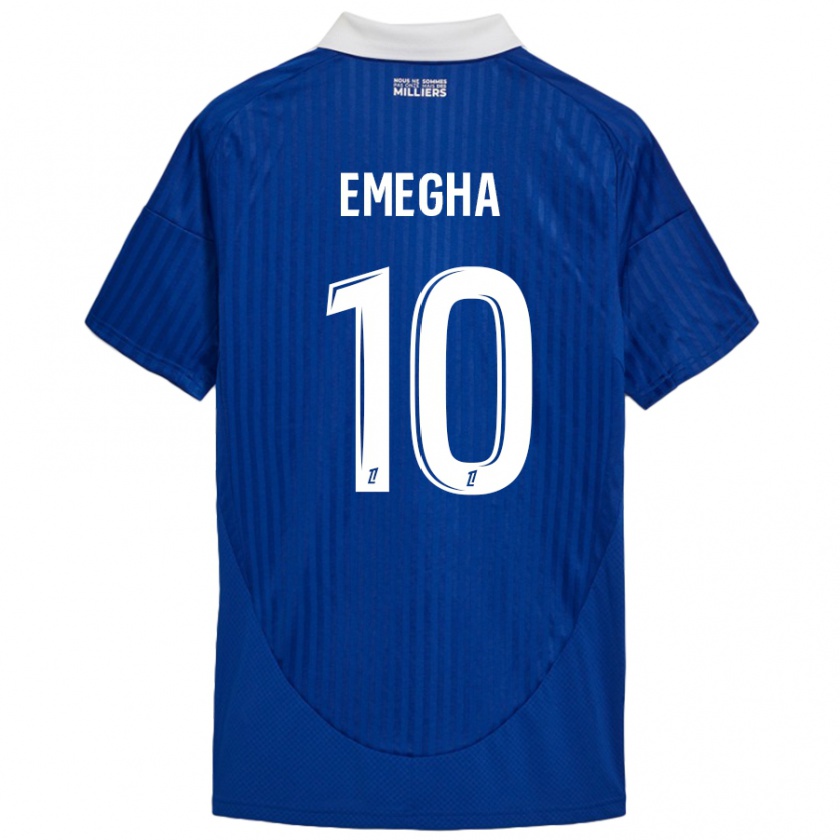 Kandiny Uomo Maglia Emanuel Emegha #10 Blu Bianco Kit Gara Home 2024/25 Maglietta