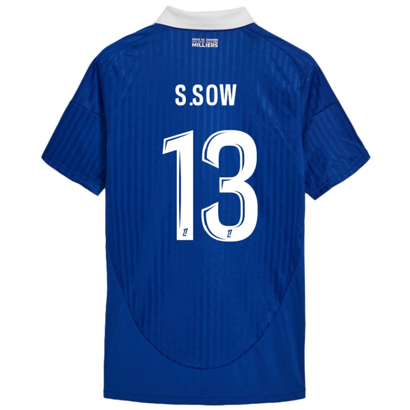 Kandiny Uomo Maglia Saïdou Sow #13 Blu Bianco Kit Gara Home 2024/25 Maglietta