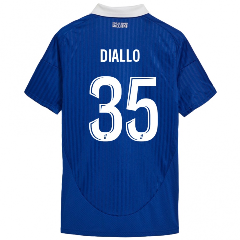 Kandiny Uomo Maglia Tidiane Diallo #35 Blu Bianco Kit Gara Home 2024/25 Maglietta