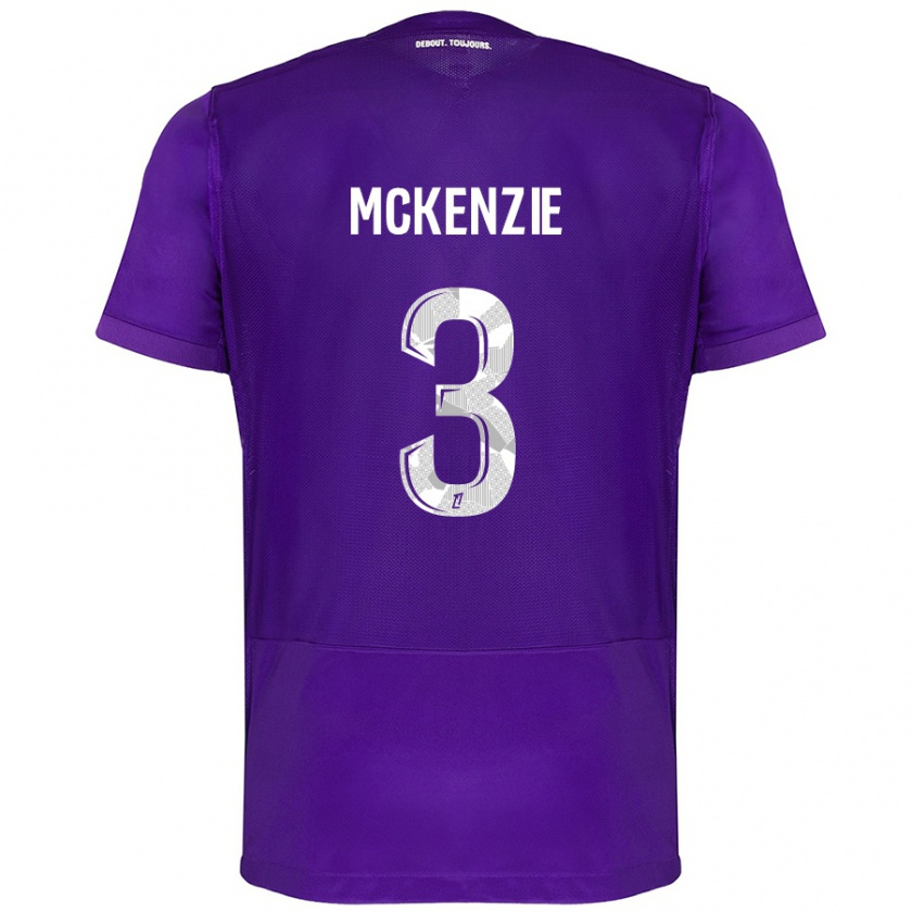 Kandiny Hombre Camiseta Mark Mckenzie #3 Morado Blanco 1ª Equipación 2024/25 La Camisa México