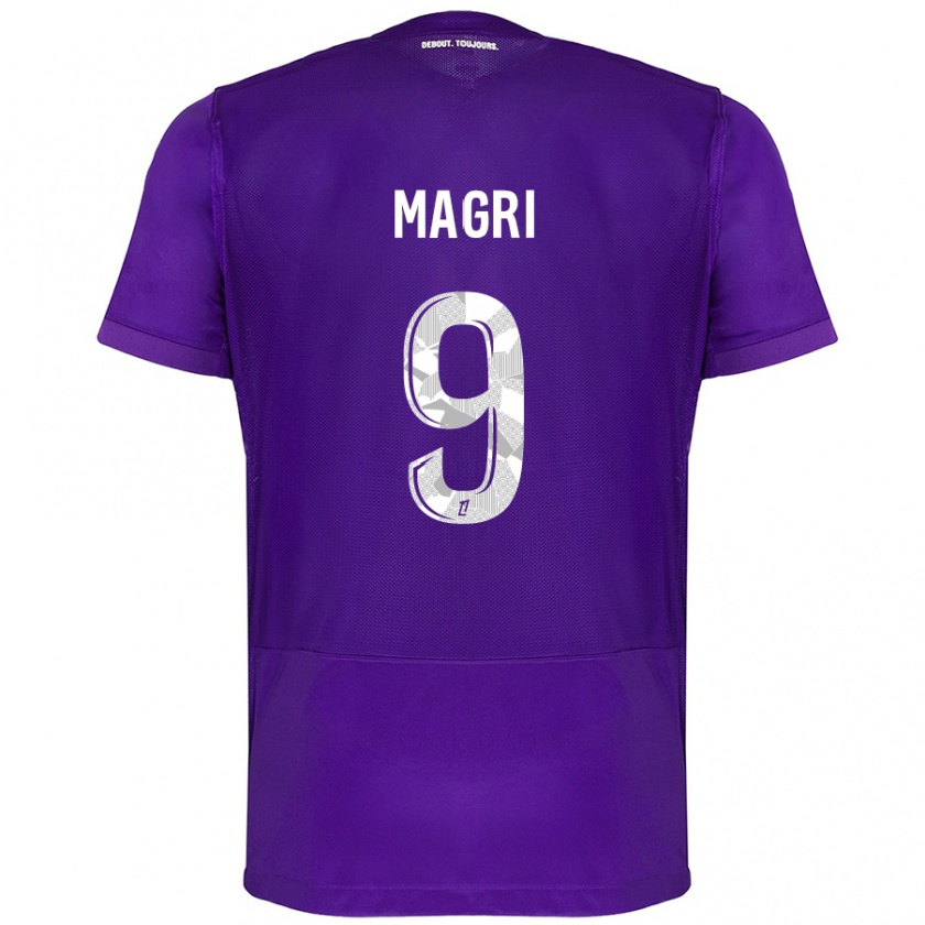 Kandiny Hombre Camiseta Frank Magri #9 Morado Blanco 1ª Equipación 2024/25 La Camisa México