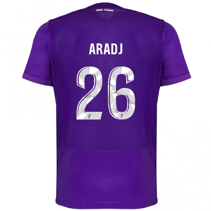 Kandiny Hombre Camiseta Ylies Aradj #26 Morado Blanco 1ª Equipación 2024/25 La Camisa México