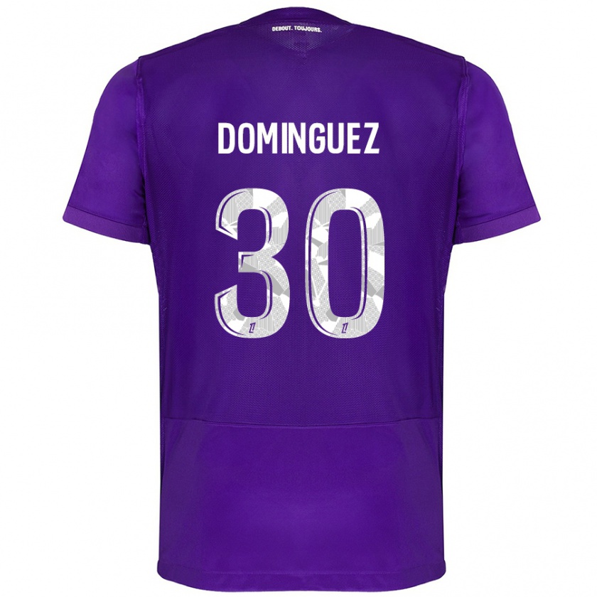 Kandiny Hombre Camiseta Álex Domínguez #30 Morado Blanco 1ª Equipación 2024/25 La Camisa México