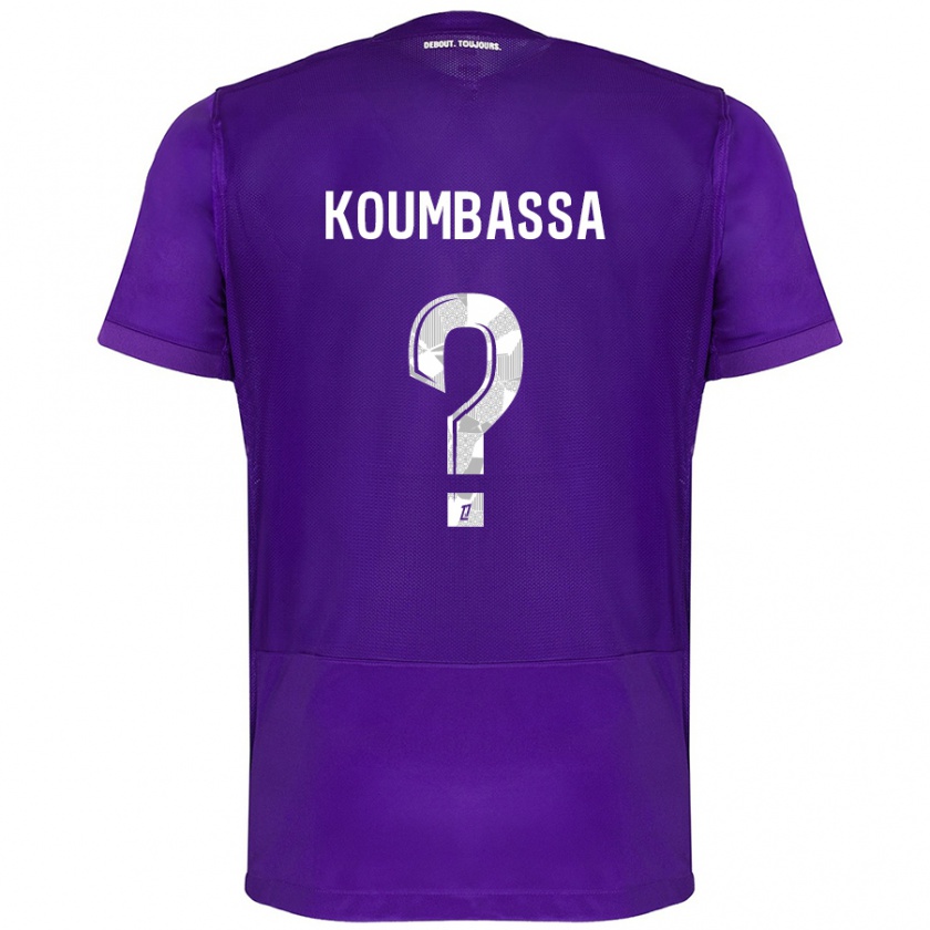 Kandiny Herren Seny Koumbassa #0 Violett Weiß Heimtrikot Trikot 2024/25 T-Shirt Österreich