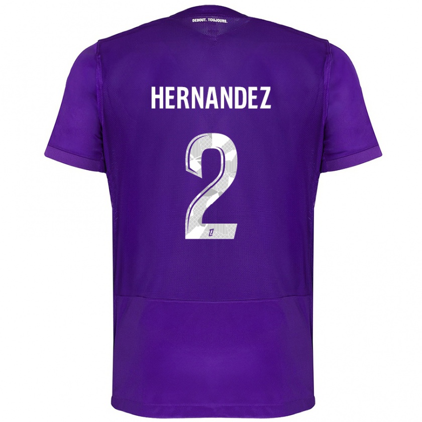 Kandiny Heren Lucie Hernandez #2 Paars Wit Thuisshirt Thuistenue 2024/25 T-Shirt