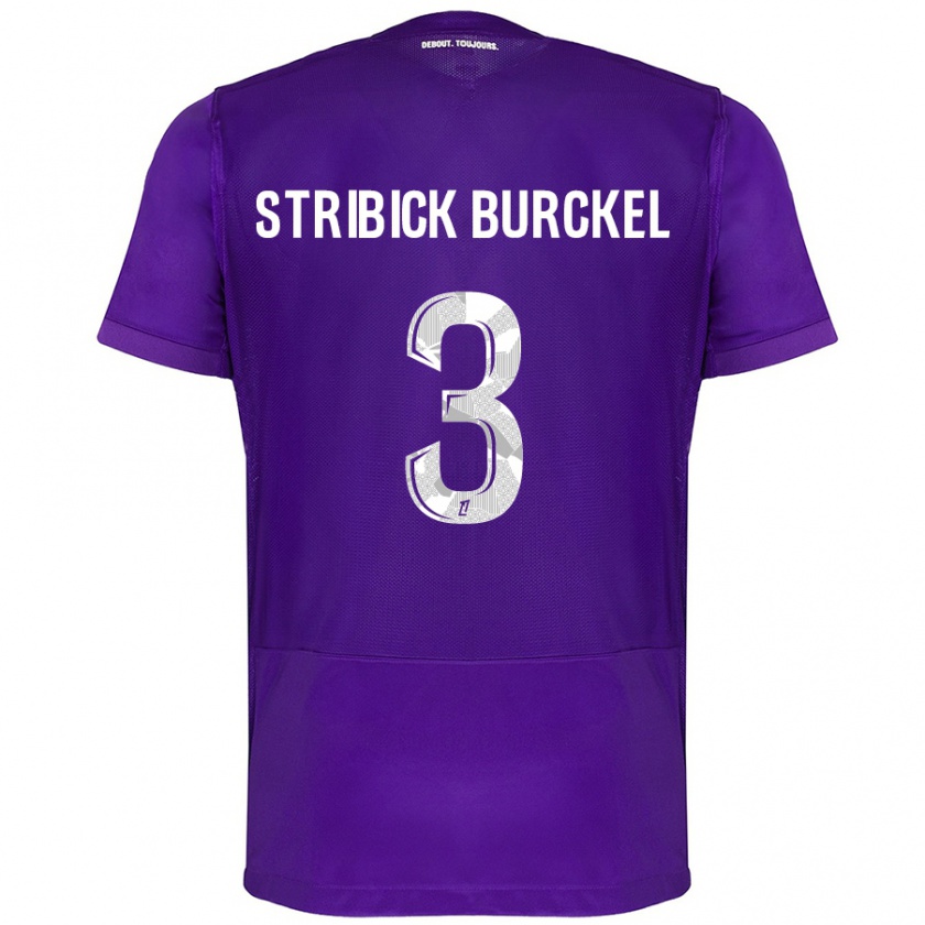 Kandiny Hombre Camiseta Laetitia Stribick-Burckel #3 Morado Blanco 1ª Equipación 2024/25 La Camisa