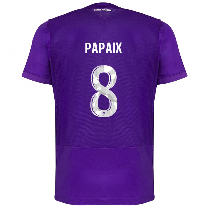 Kandiny Heren Pauline Papaix #8 Paars Wit Thuisshirt Thuistenue 2024/25 T-Shirt