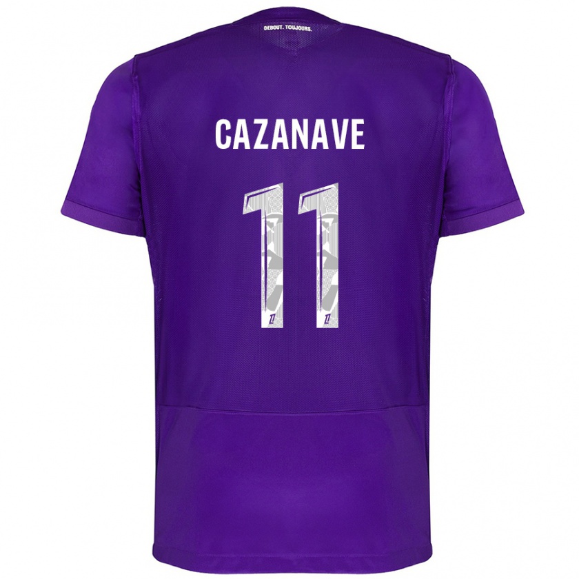 Kandiny Heren Julie Cazanave #11 Paars Wit Thuisshirt Thuistenue 2024/25 T-Shirt