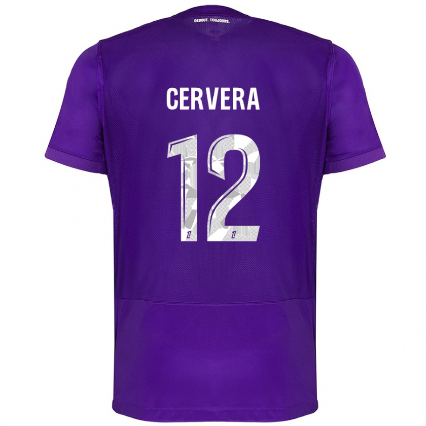 Kandiny Hombre Camiseta Laurianne Cervera #12 Morado Blanco 1ª Equipación 2024/25 La Camisa