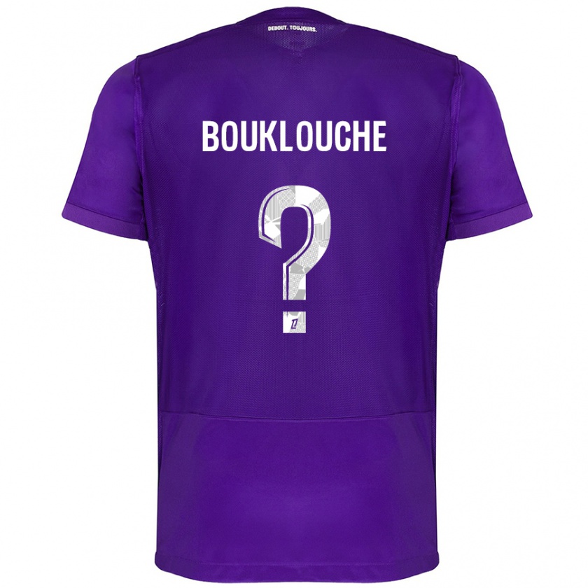 Kandiny Hombre Camiseta Kelyan Bouklouche #0 Morado Blanco 1ª Equipación 2024/25 La Camisa México