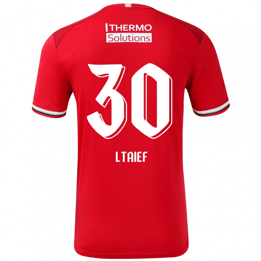 Kandiny Hombre Camiseta Sayfallah Ltaief #30 Rojo Blanco 1ª Equipación 2024/25 La Camisa