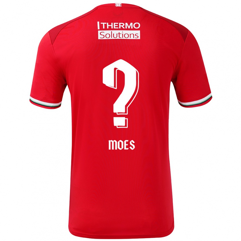 Kandiny Heren Lucas Moes #0 Rood Wit Thuisshirt Thuistenue 2024/25 T-Shirt