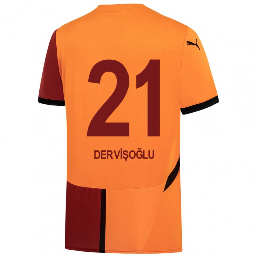 Kandiny Heren Halil Dervişoğlu #21 Geel Rood Thuisshirt Thuistenue 2024/25 T-Shirt