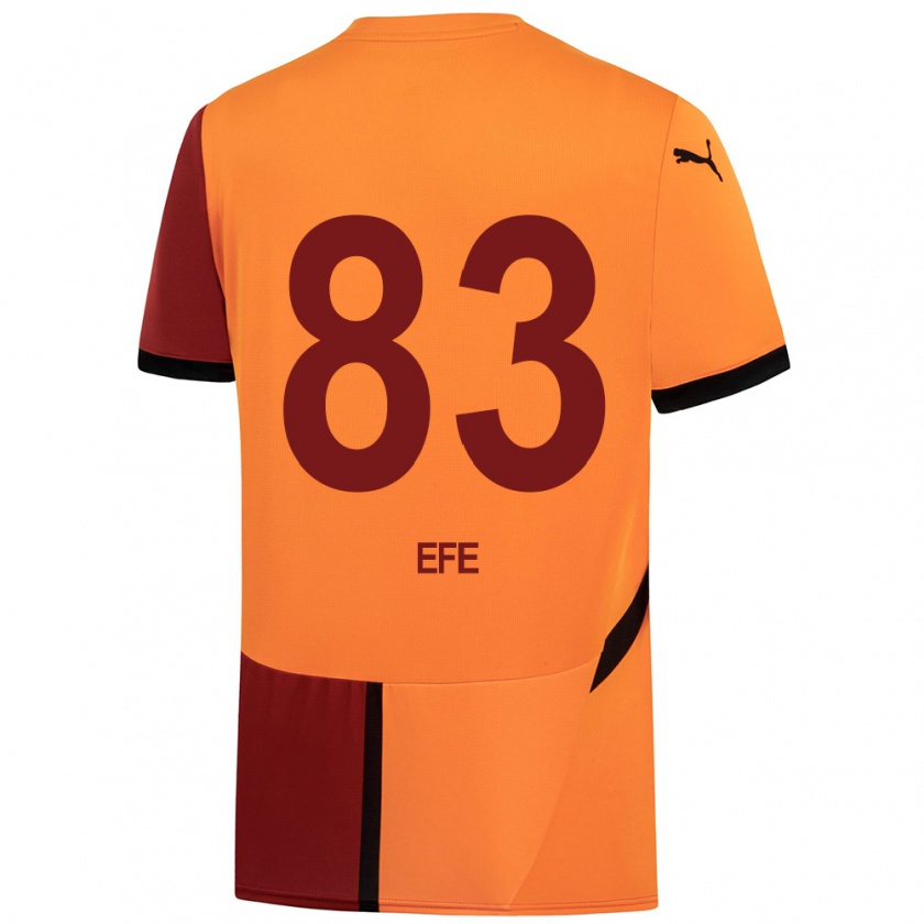 Kandiny Herren Efe Akman #83 Gelb Rot Heimtrikot Trikot 2024/25 T-Shirt Österreich