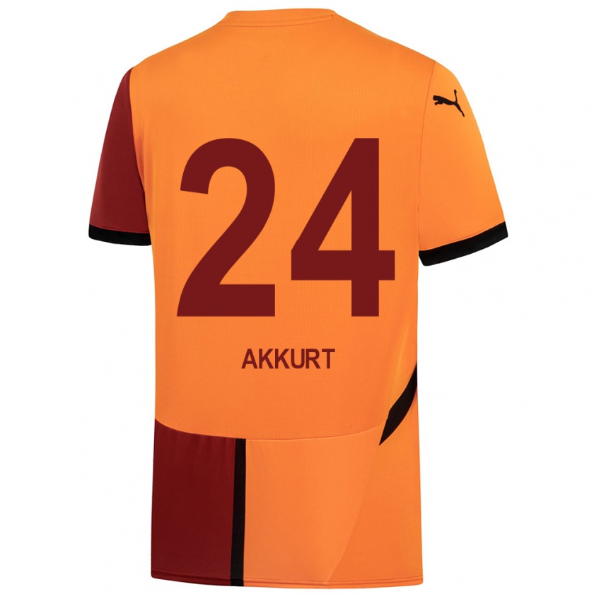 Kandiny Uomo Maglia Arzu Akkurt #24 Giallo Rosso Kit Gara Home 2024/25 Maglietta