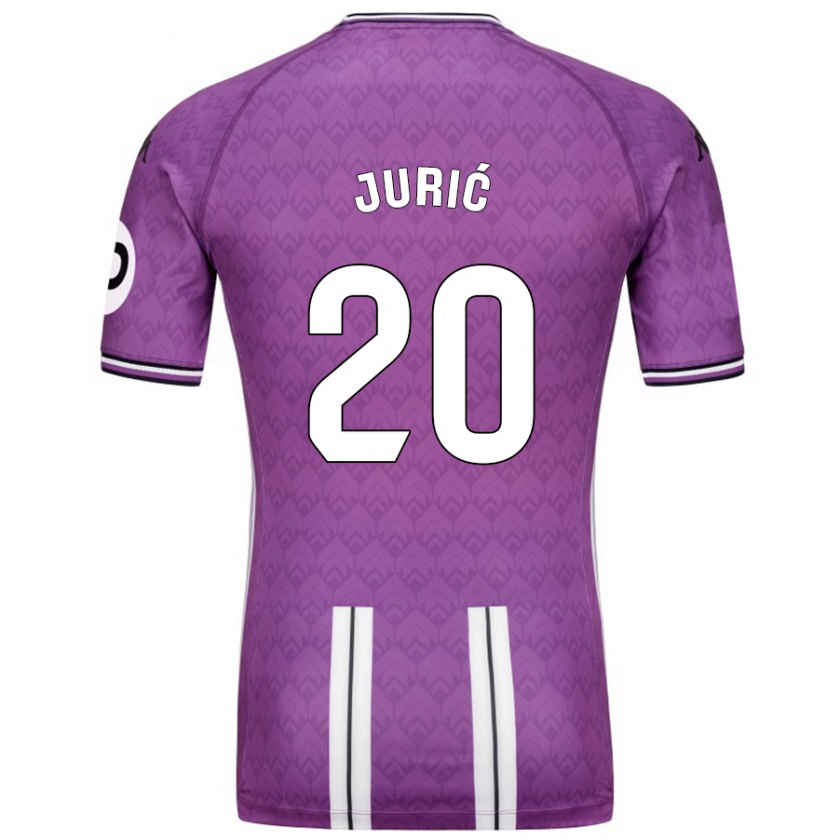 Kandiny Hombre Camiseta Stanko Juric #20 Púrpura Blanco 1ª Equipación 2024/25 La Camisa