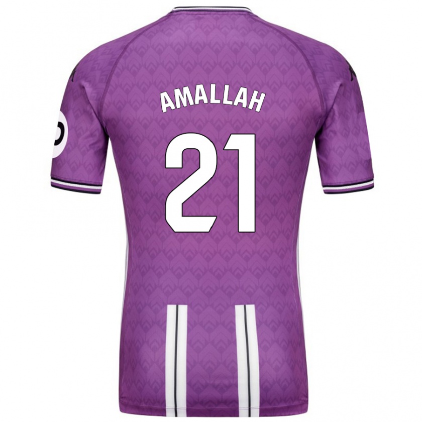 Kandiny Uomo Maglia Selim Amallah #21 Viola Bianco Kit Gara Home 2024/25 Maglietta