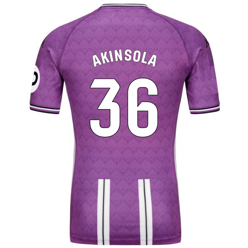 Kandiny Herren Tunde Akinsola #36 Violett Weiß Heimtrikot Trikot 2024/25 T-Shirt Österreich