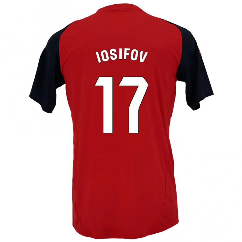 Kandiny Heren Nikita Iosifov #17 Rood Zwart Thuisshirt Thuistenue 2024/25 T-Shirt