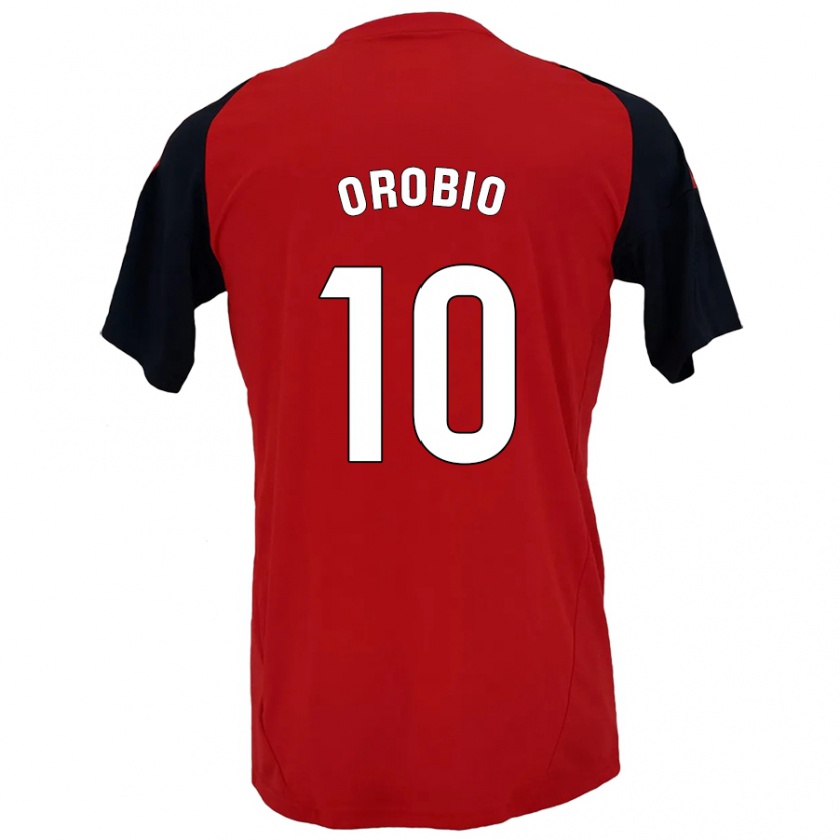 Kandiny Heren Ekhiotz Orobio #10 Rood Zwart Thuisshirt Thuistenue 2024/25 T-Shirt België