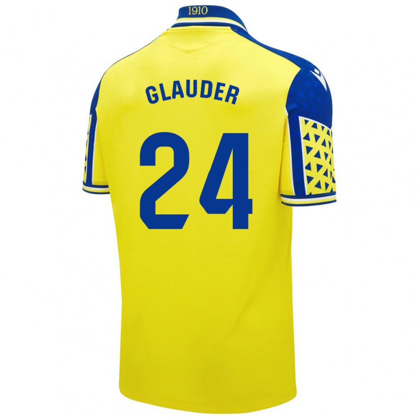 Kandiny Heren Cristian Glauder #24 Geel Blauw Thuisshirt Thuistenue 2024/25 T-Shirt