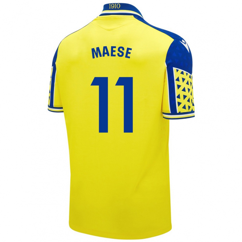 Kandiny Hombre Camiseta María Del Carmen Maese Gaitán #11 Amarillo Azul 1ª Equipación 2024/25 La Camisa