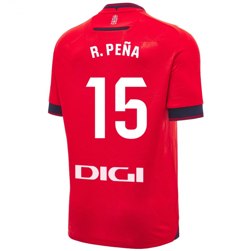 Kandiny Heren Rubén Peña #15 Rood Wit Thuisshirt Thuistenue 2024/25 T-Shirt