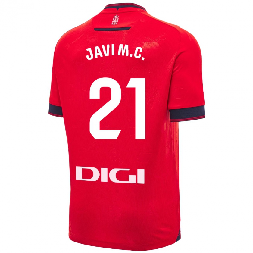 Kandiny Heren Javi Martínez #21 Rood Wit Thuisshirt Thuistenue 2024/25 T-Shirt