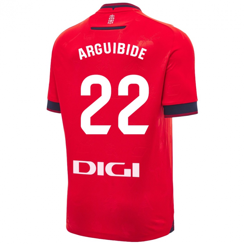 Kandiny Heren Iñigo Arguibide #22 Rood Wit Thuisshirt Thuistenue 2024/25 T-Shirt