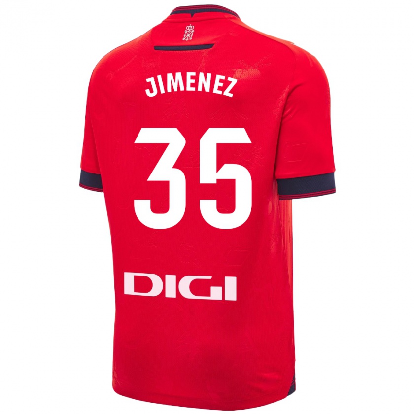 Kandiny Hombre Camiseta Álex Jimenez #35 Rojo Blanco 1ª Equipación 2024/25 La Camisa México