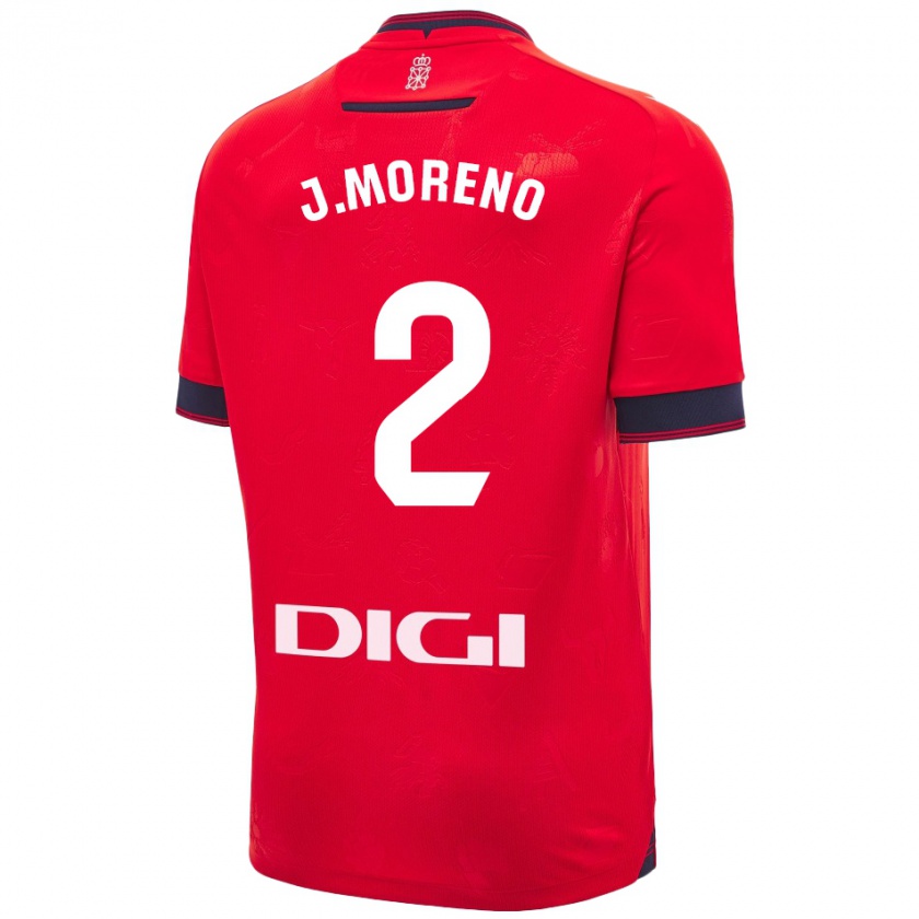 Kandiny Herren Jorge Moreno #2 Rot Weiß Heimtrikot Trikot 2024/25 T-Shirt Österreich