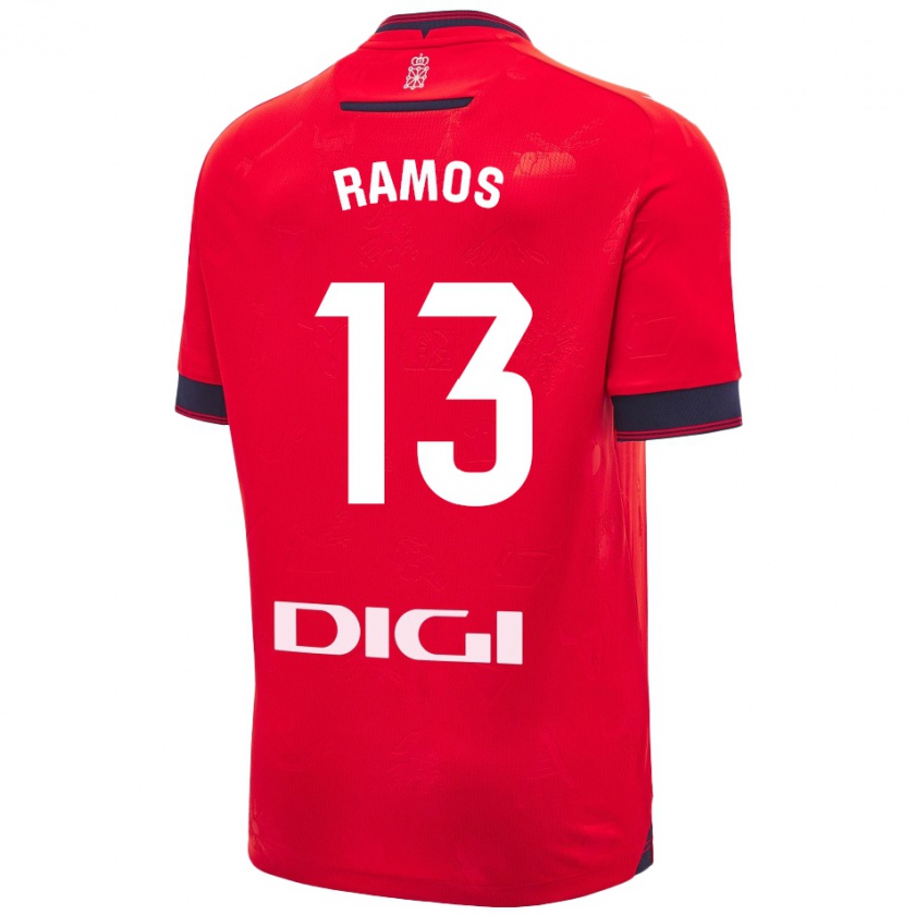 Kandiny Herren Darío Ramos #13 Rot Weiß Heimtrikot Trikot 2024/25 T-Shirt Österreich