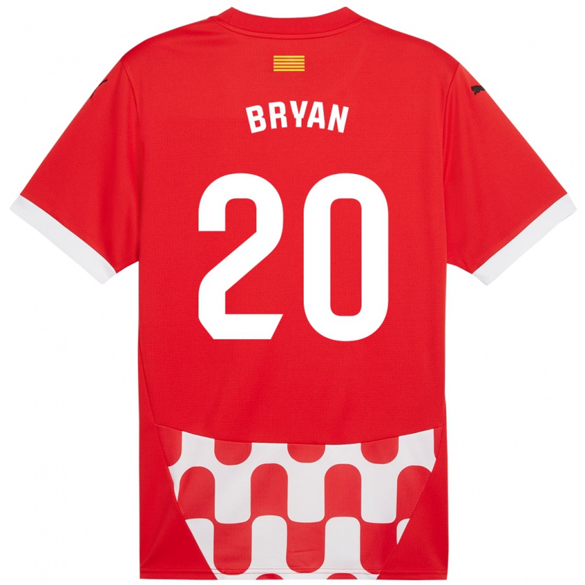 Kandiny Uomo Maglia Bryan Gil #20 Rosso Bianco Kit Gara Home 2024/25 Maglietta