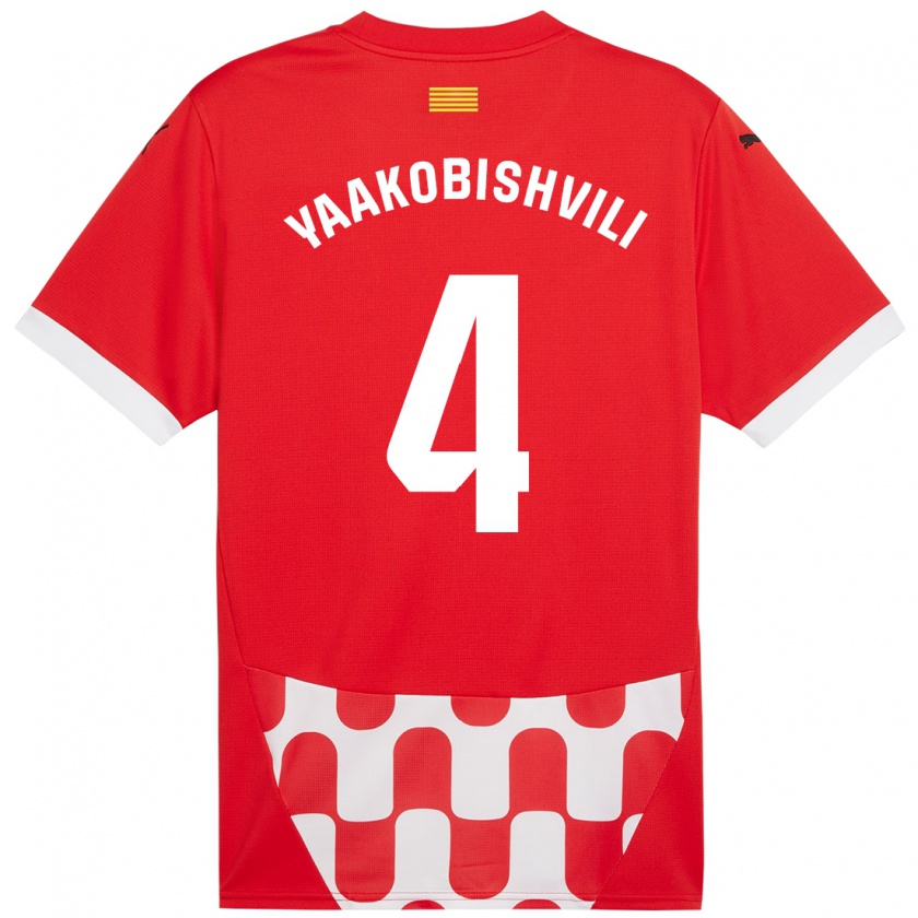 Kandiny Heren Antal Yaakobishvili #4 Rood Wit Thuisshirt Thuistenue 2024/25 T-Shirt