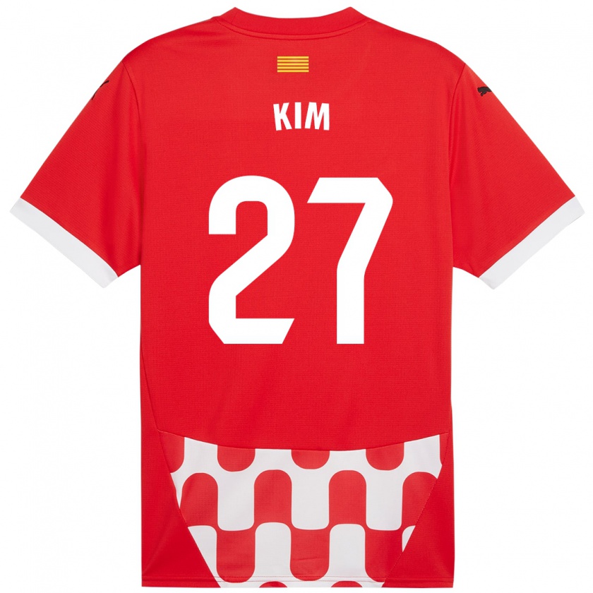 Kandiny Heren Min-Su Kim #27 Rood Wit Thuisshirt Thuistenue 2024/25 T-Shirt