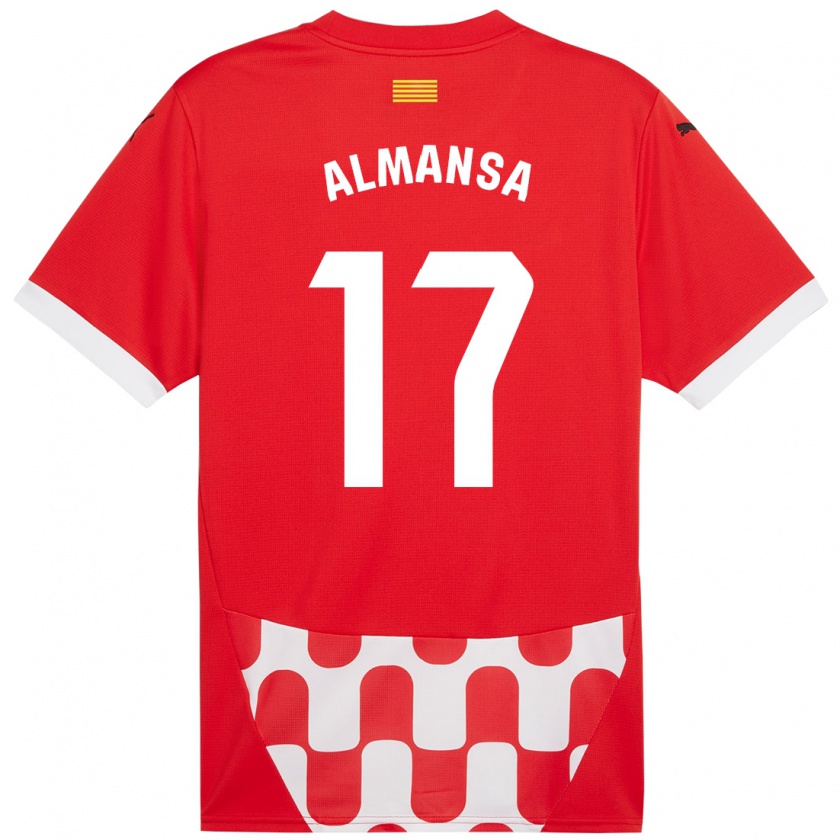 Kandiny Uomo Maglia Alex Almansa #17 Rosso Bianco Kit Gara Home 2024/25 Maglietta