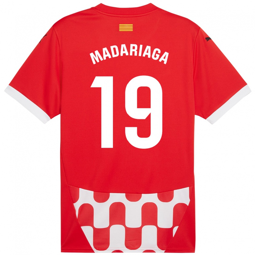 Kandiny Herren Génesis Madariaga #19 Rot Weiß Heimtrikot Trikot 2024/25 T-Shirt Österreich