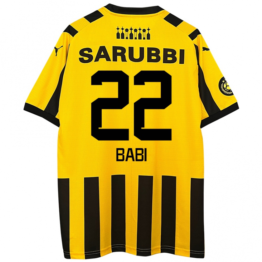 Kandiny Hombre Camiseta Matheus Babi #22 Amarillo Negro 1ª Equipación 2024/25 La Camisa México