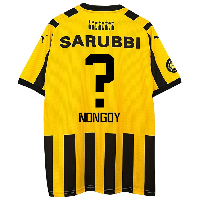 Kandiny Heren Pablo Nongoy #0 Geel Zwart Thuisshirt Thuistenue 2024/25 T-Shirt