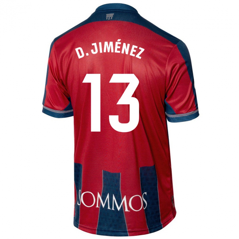 Kandiny Hombre Camiseta Dani Jiménez #13 Rojo Azul 1ª Equipación 2024/25 La Camisa