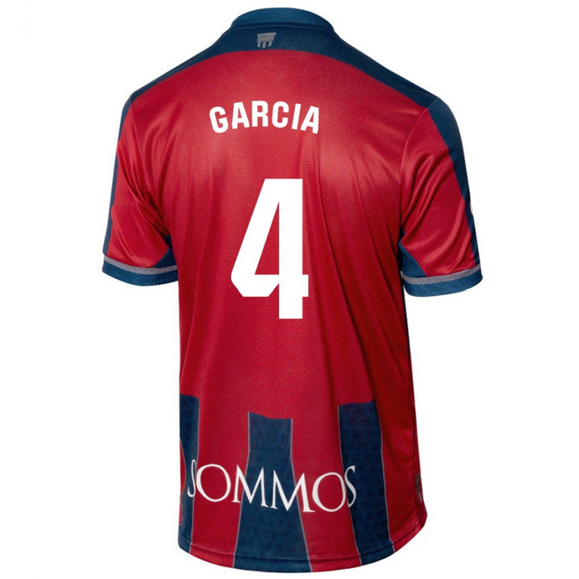 Kandiny Hombre Camiseta Nacho García #4 Rojo Azul 1ª Equipación 2024/25 La Camisa